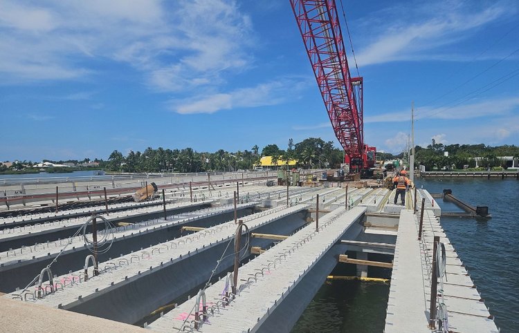 Phase 2 Span 56 FIB's and Span 57 FSB's are set, July 2025