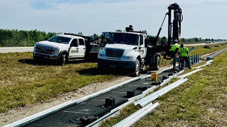 Guardrail Installation Along Median   February 2025