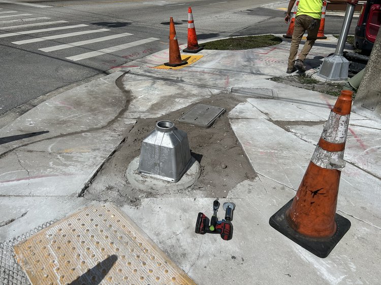 Ped Pole Base Installation   February 2025
