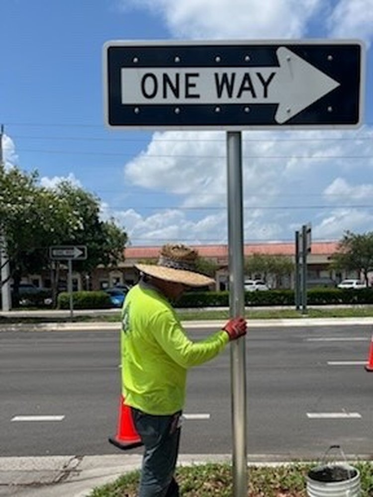 Placement of upgraded post mounted signs   June 2025