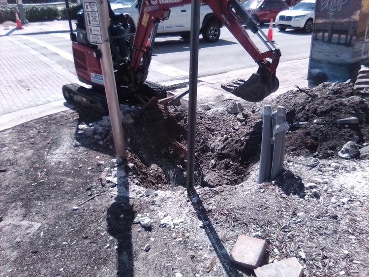 Contractor open trenching for pull box installations   November 2024