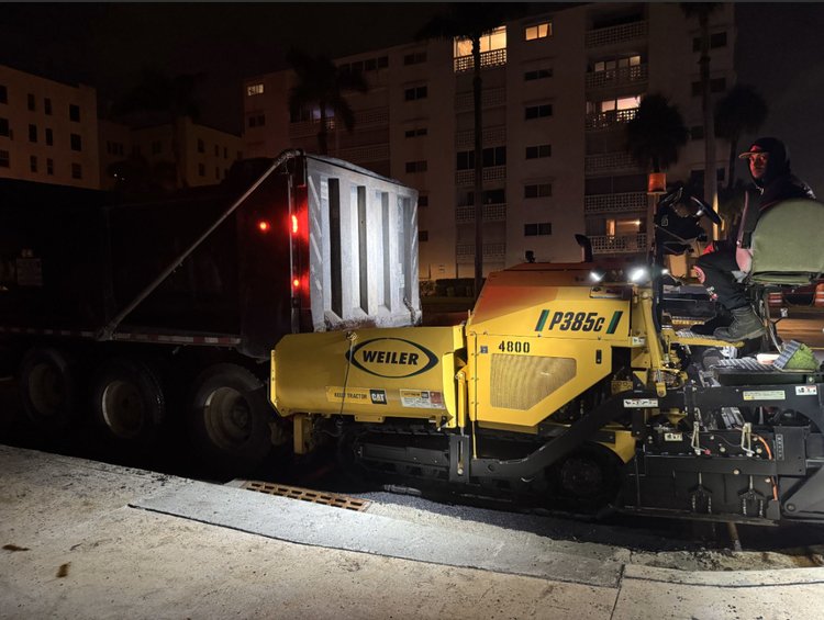 Nighttime Paving Operations   January 2025