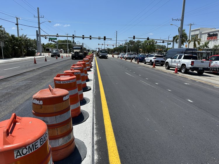 The Median on Military Trail was Reconstructed and Widening Completed   May 2025