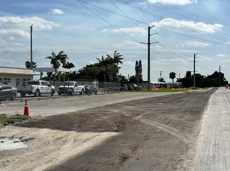 NB SR 729 base material primed after shoulder widening   November 2024
