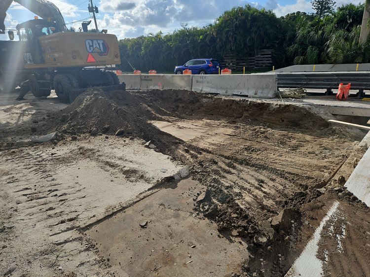Excavation for the subgrade and base for approach slab phase 1, Oct. 2024
