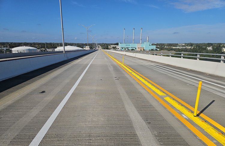 Phase II Lane Separator and Temporary Striping Installation, Dec. 2024