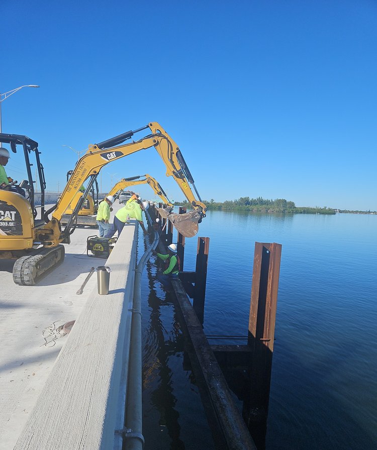 Relocation of Phase I Utilities Back to the Reconstructed Bridge, Dec. 2024