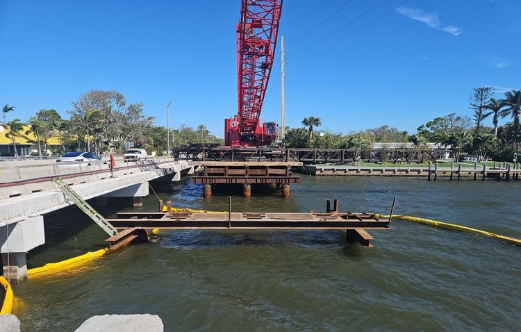 Trestle pile template for trestle bent 5 and 6, March 2025
