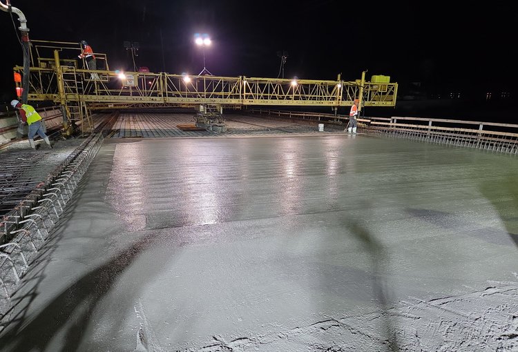Oct 2025_Placement of concrete deck on Span 56