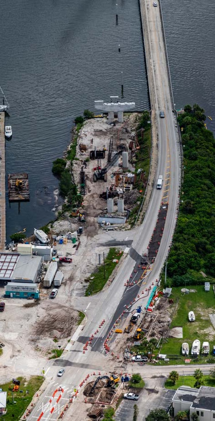 Main Bridge  West side piers, September. 2024