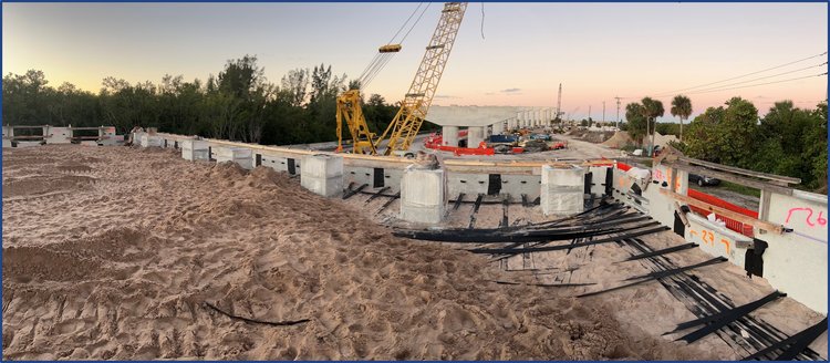 The eastern end of the bridge looking west, Nov. 2024