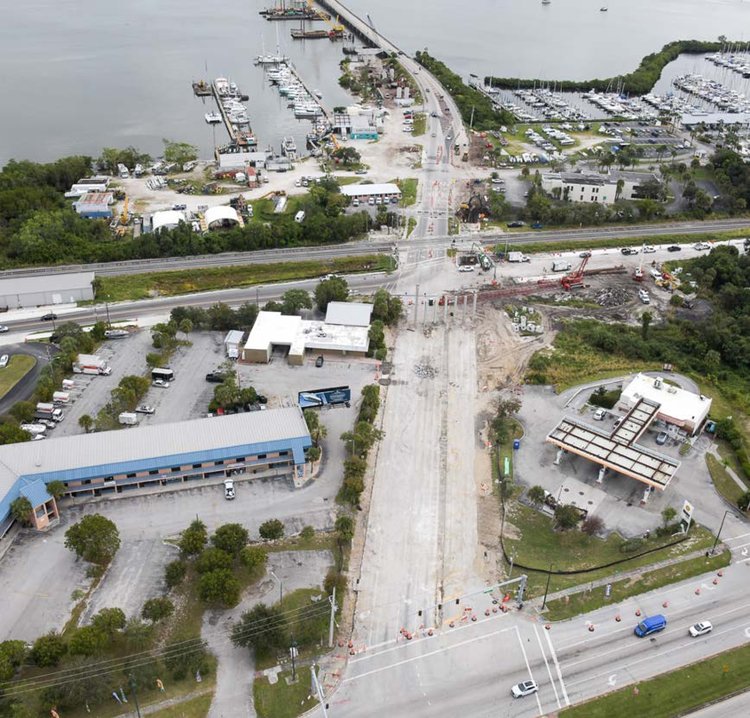 End Bent 1 and roadway demolition, Dec. 2024