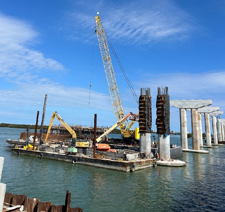 Main Bridge  Pier 12 Substructure, Jan. 2025