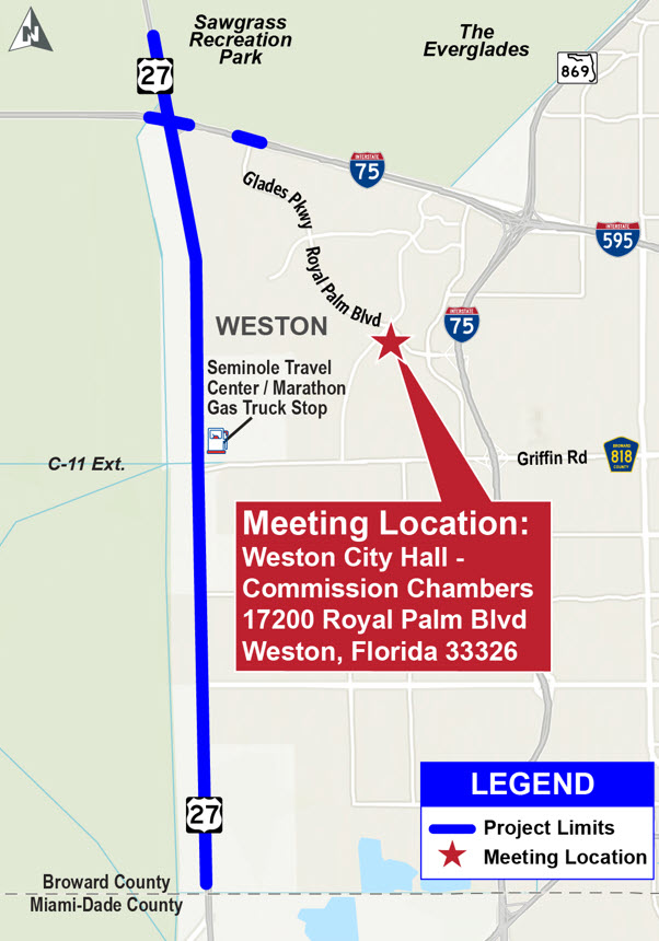 Project location map for US27 project, 449819-1, etc.